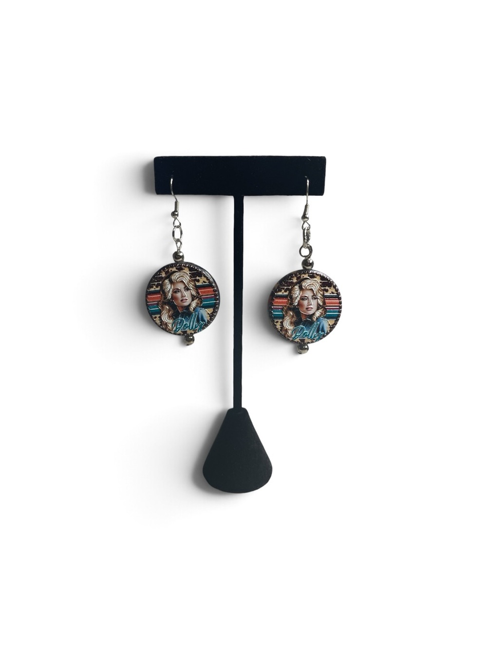 Dolly Illustration Round Drop Earrings - Multicolor